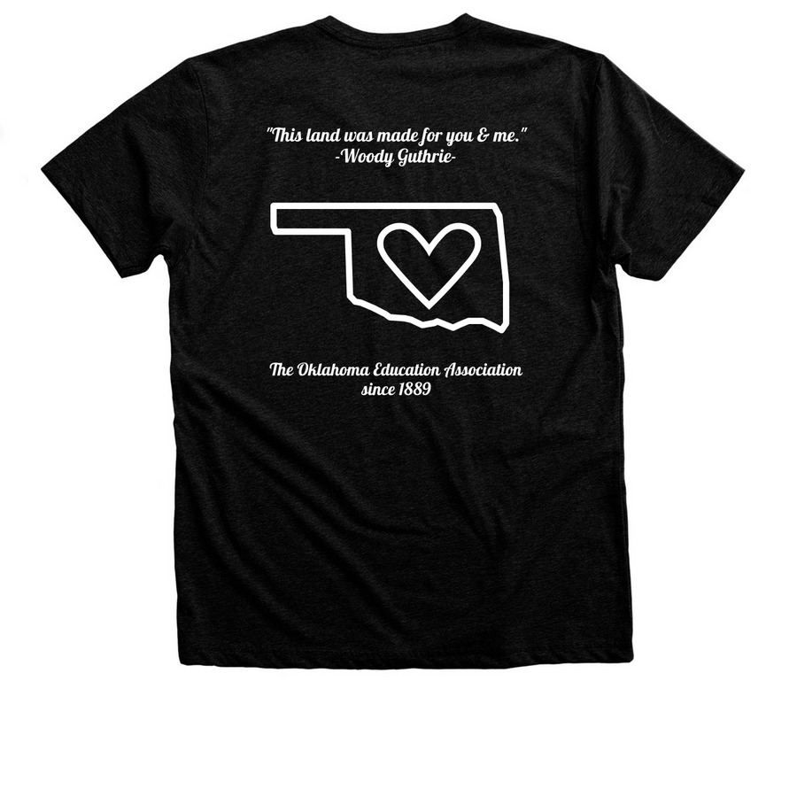 26 NEA-RA State Delegate T-shirt (NO POCKET), a Black Heather Premium Unisex Tee (back-view)