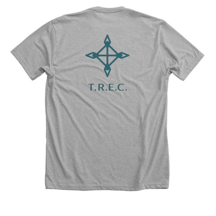 T.R.E.C. - Big and Bold, a Athletic Heather Premium Unisex Tee (back-view)