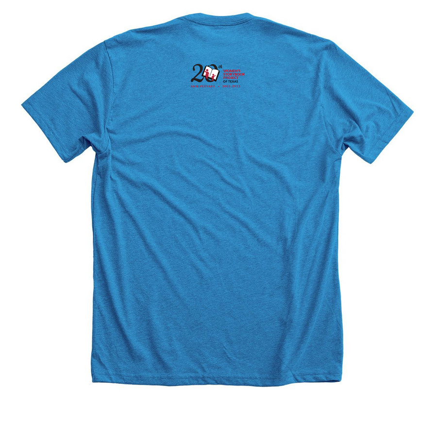 Premium T-shirt Design, a Neon Blue Premium Unisex Tee (back-view)