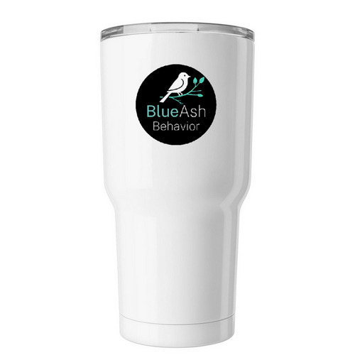 BlueAsh Insulated Stainless Tumbler, a White Insulated Tumbler