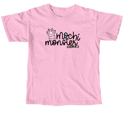 Mochi Monster Cookies Logo Tee, a Blossom Comfort Colors Unisex Tee
