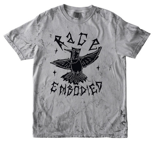 Hummingbird Rage Embodied Tee, a Smoke Comfort Colors Colorblast Tee