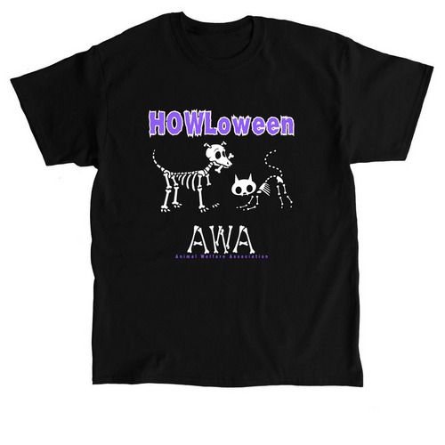 HOWLoween, a Black Classic Unisex Tee