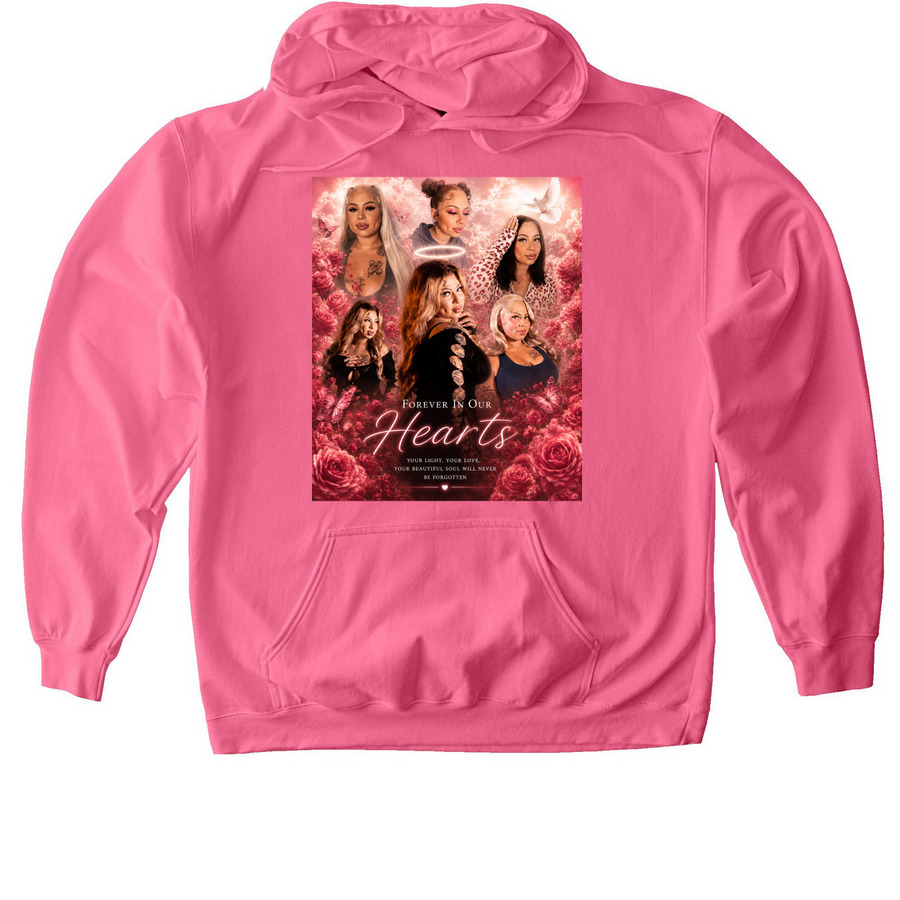 MARIA FOREVER IN OUR HEARTS, a Pink Lemonade Softstyle Pullover Hoodie