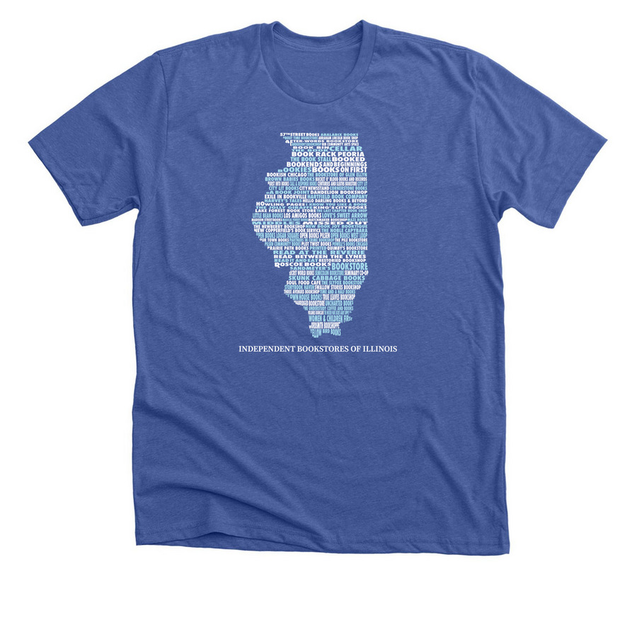 Independent Bookstores of Illinois, a Solid True Royal Premium Unisex Tee