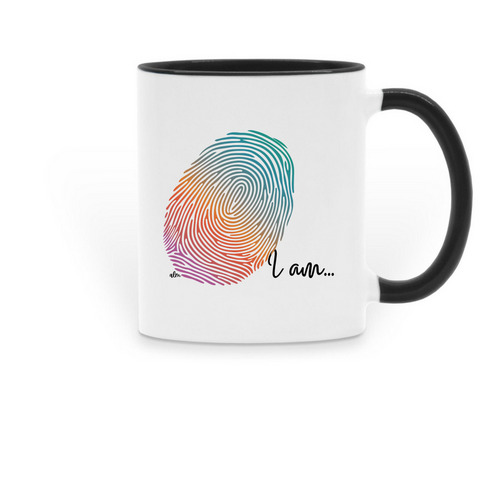 Aligned Sips, a Black Two-Tone Ceramic Mug