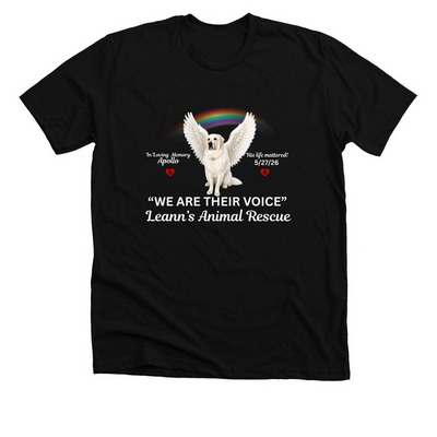 "For Apollo", a Solid Black Blend Premium Unisex Tee