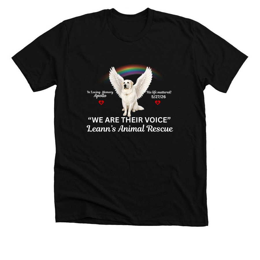 "For Apollo", a Solid Black Blend Premium Unisex Tee