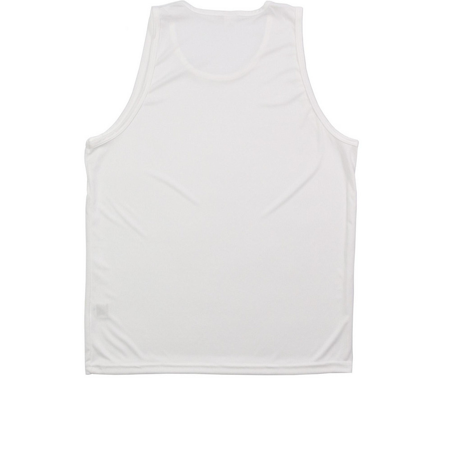 Pride Tank Top ? White, a White Unisex Performance Tank (back-view)