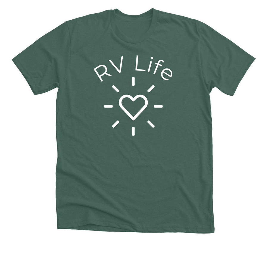 RV Life Shirt, a Heather Forest Premium Unisex Tee