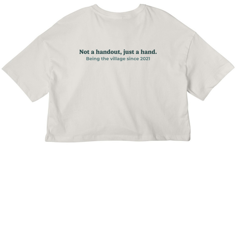 Fueled by Chaos&nbsp;, a Vintage White Women?s Cropped Cotton Tee (back-view)