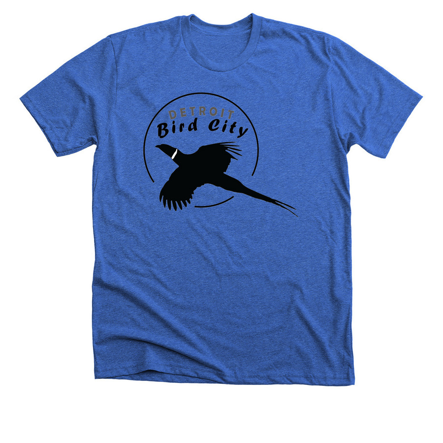 Detroit Bird City T-shirts, a Heather True Royal Premium Unisex Tee