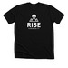 RISE CLASSIC LOGO T, a Solid Black Blend Premium Unisex Tee