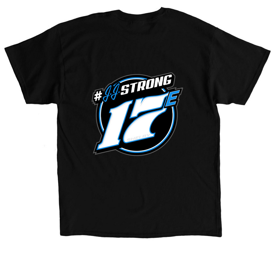 Supporting Justin through his cancer journey, a Black Classic Unisex Tee (back-view)