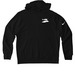 KNLD Stripes back, a Black Nike Club Fleece Pullover Hoodie