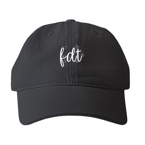 fdt cap, a Black Printed Pigment Dye Baseball Cap