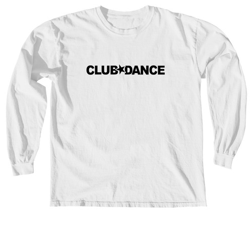 Club Star Logo, a White Comfort Colors Long Sleeve Tee