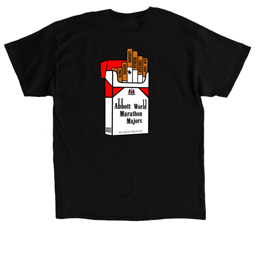Marlboro run, a Black Classic Unisex Tee (back-view)
