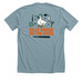 Silly Goose on the Loose, a Heather Blue Lagoon Premium Unisex Tee (back-view)