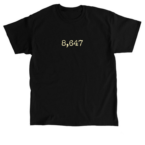 8,647, a Black Classic Unisex Tee