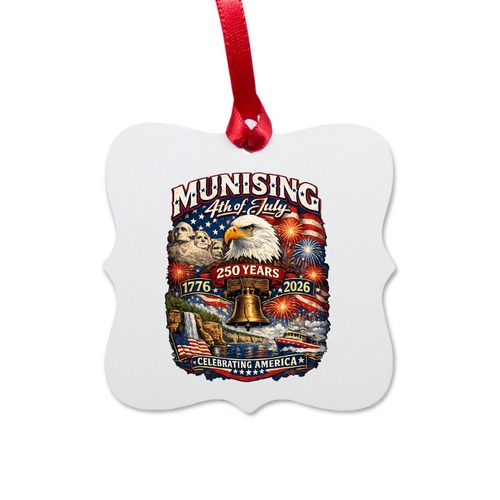 250th Anniversary Ornament&nbsp;&nbsp;, a White Aluminum Square Ornament