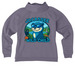 Zip Up Hoodies, a Cosmic Purple Allmade Women?s Organic CVC Zip-Up Hoodie (back-view)