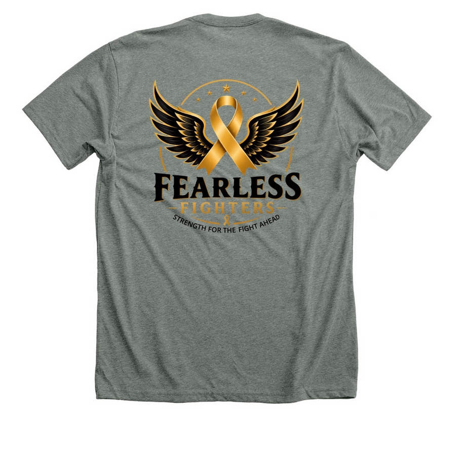 Noah's Fight, a Deep Heather Premium Unisex Tee (back-view)