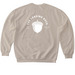 Pocket Sized Logo Pullovers, a Sand Softstyle Crewneck Sweatshirt (back-view)