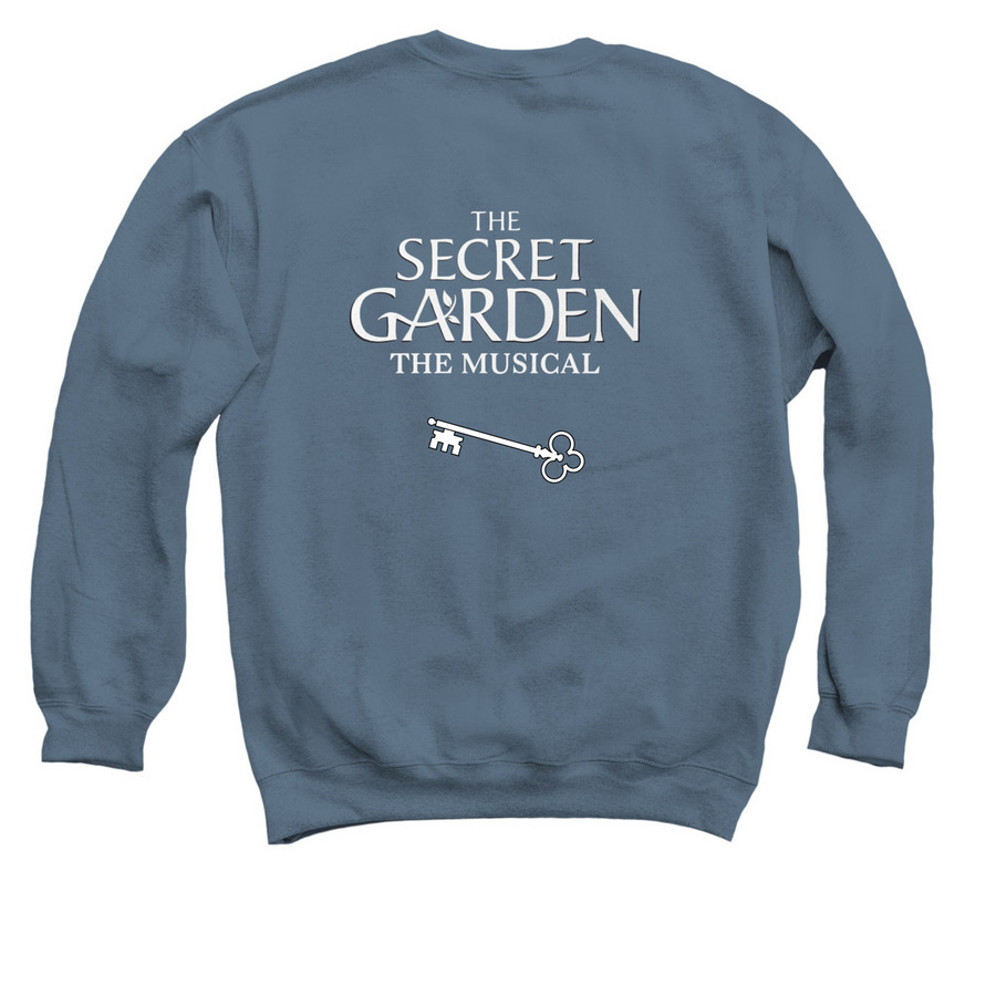 The Secret Garden Merch with Cinnabar Logo, a Indigo Crewneck Sweatshirt (back-view)