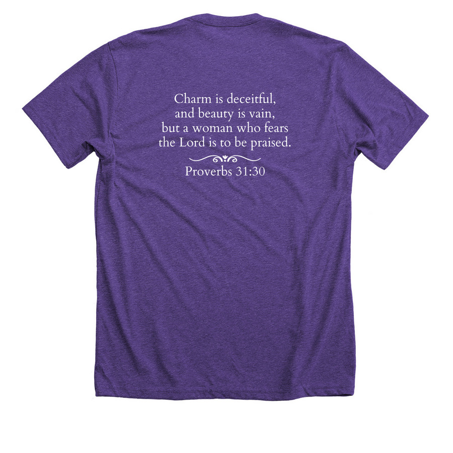 Kallos House Shirt, a Heather Team Purple Premium Unisex Tee (back-view)
