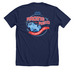 Racing for Reid!, a Solid Navy Blend Premium Unisex Tee (back-view)