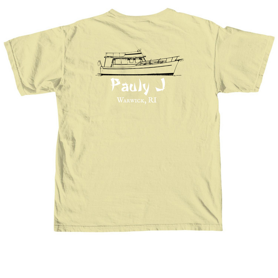 Pauly J, a Butter Comfort Colors Unisex Tee (back-view)