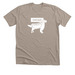 Chicago Hawk Dog, neutrals, a Heather Stone Premium Unisex Tee