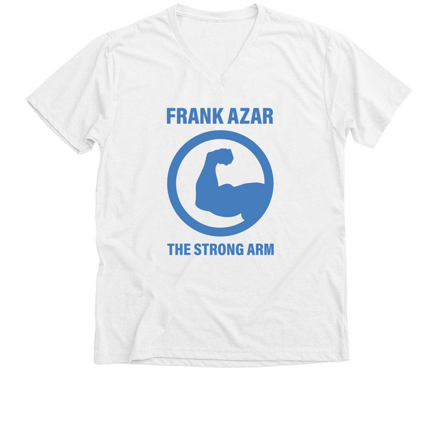 Frank Azar The Strong Arm Apparel, a Solid White Blend Premium V-Neck Tee