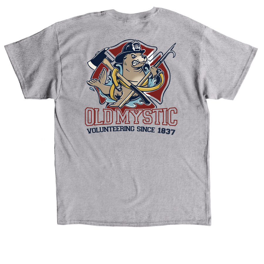 OMFD Supporter Shirt with Seal - Gray, a Sport Grey Classic Unisex Tee (back-view)