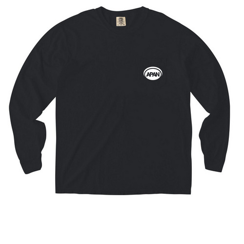 APAN Scholarship Fundraiser 2026, a Black Comfort Colors Long Sleeve Pocket Tee