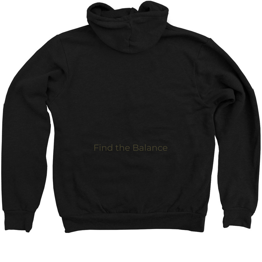 TCE 1, a Black Zip Up Hoodie (back-view)