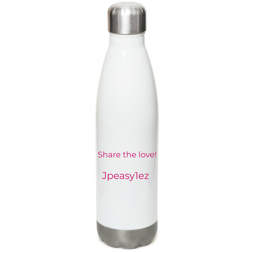 Share the love bottle!, a White Stainless Steel Water Bottle