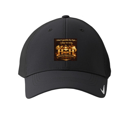 HUSTLE THE HOUSE HAT - NIKE, a Anthracite Printed Nike Dri-FIT Legacy Performance Cap