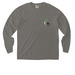 Design Worth Celebrating 1, a Grey Comfort Colors Long Sleeve Pocket Tee