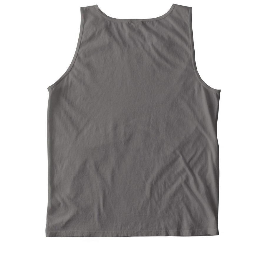 Gratitude, a Grey Comfort Colors Tank Top (back-view)