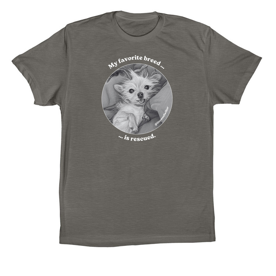 My Favorite Breed is Rescued, a Storm Premium Cotton Tee