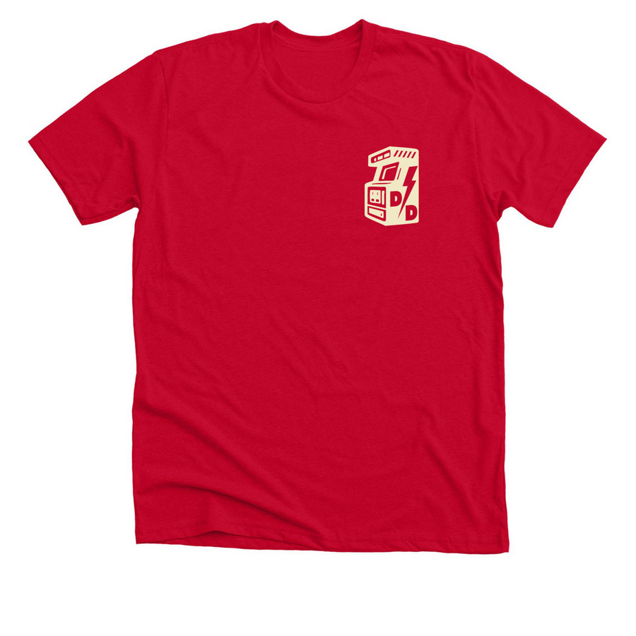Color Pocket Arcade, a Solid Red Blend Premium Unisex Tee