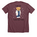 Teddy Bear Clinic 2026, a Heather Maroon Premium Unisex Tee (back-view)