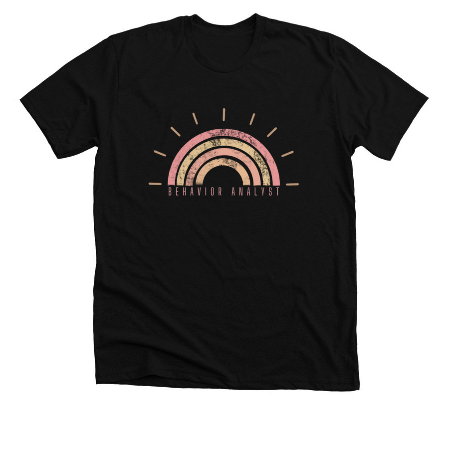 Behavior Analyst Sun, a Solid Black Blend Premium Unisex Tee