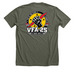 VFA 25 The Fists&nbsp;, a Heather Military Green Premium Unisex Tee (back-view)