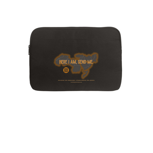 CM Logo | Here I Am Laptop, a Black Canvas Laptop Sleeve