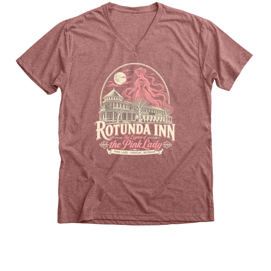 Legend of the Pink Lady, a Heather Mauve Premium V-Neck Tee
