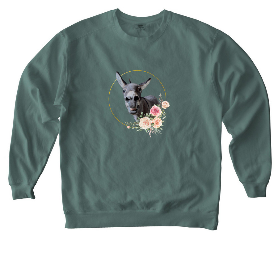 Macaroni. Keep going.&nbsp;, a Blue Spruce Comfort Colors Crewneck Sweatshirt