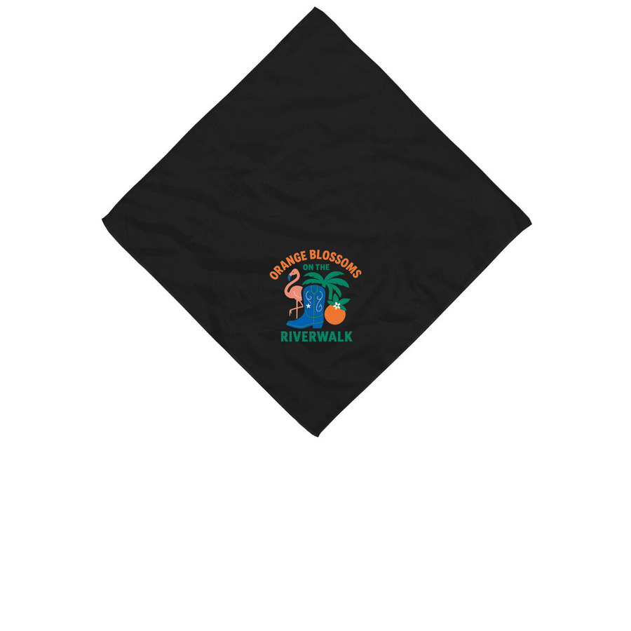FAND Riverwalk Bandana, a Black Cotton Bandana